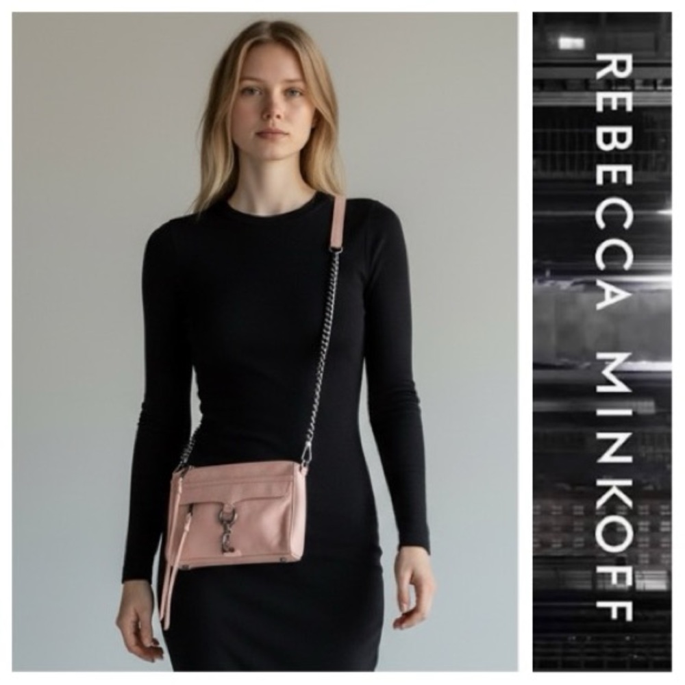 Rebecca Minkoff Dusty Pink Crossbody Bag with Chain Strap